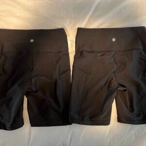 2 pairs of Athleta Interval Stash shorts 7"
